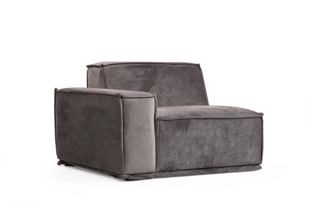 Corner sofa Lego Velvet Gray 
