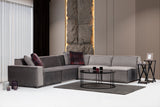 Corner Sofa Right Lego Velvet Gray 