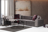 Corner Sofa Left Lego Gray Velvet 