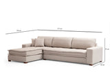 Corner sofa Lena Sand Beige Left 