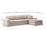 Corner sofa Lena Sand Beige Right 