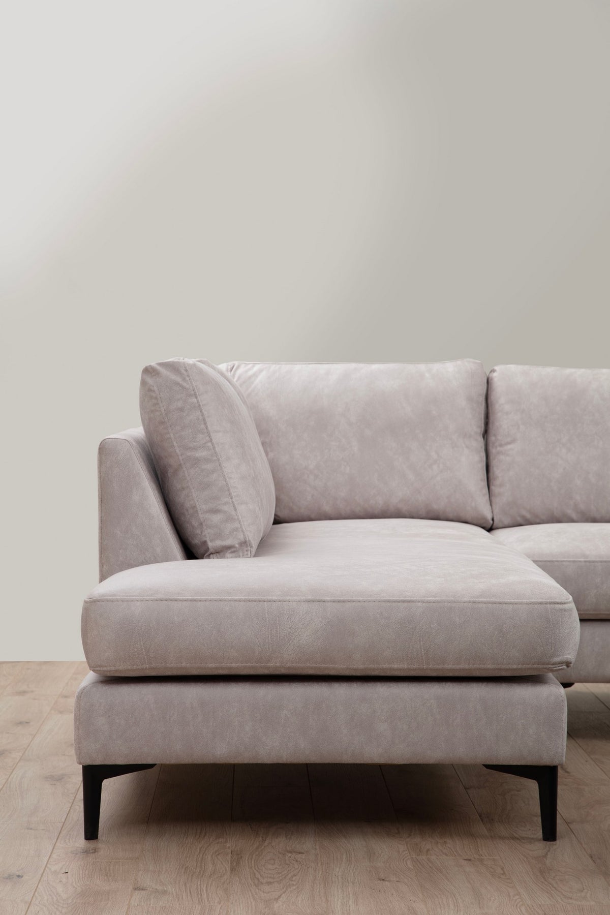 Sofas - U - sofa Corner sofa Gray Fabric 314x200 cm - Left - Porto - Dimehouse