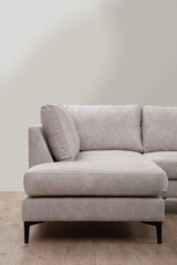Sofas - U - sofa Corner sofa Gray Fabric 314x200 cm - Left - Porto - Dimehouse