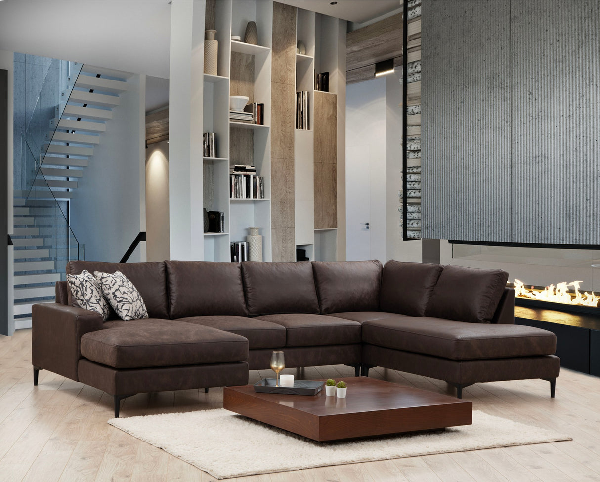 You Corner Sofa Right Porto Brown 