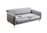 3-seater Sofa Bed Sevilla Gray Fabric 