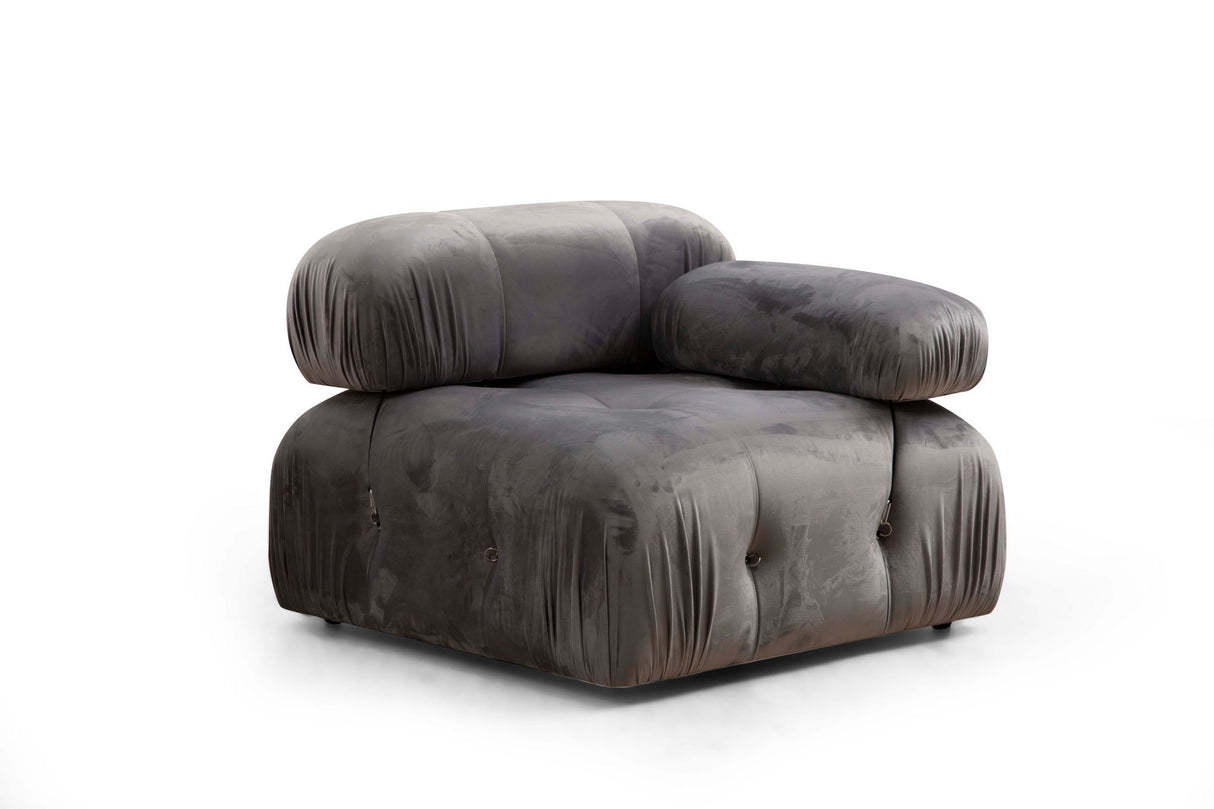 Banken - Modulaire bank 3 - zits Bubble velvet grijs - Dimehouse