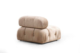 Banken - Modulaire XXL hoekbank Bubble met hocker - velvet beige - Dimehouse
