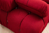Banken - Modulaire XXL hoekbank Bubble met hocker - velvet rood - Dimehouse