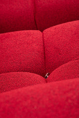 Banken - Modulaire XXL hoekbank Bubble met hocker - velvet rood - Dimehouse