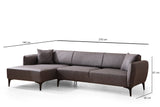 Corner sofa left Belissimo Dark Gray