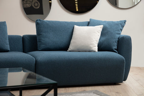 Corner Sofa Left Maya Blue XL - With Coffee Table 
