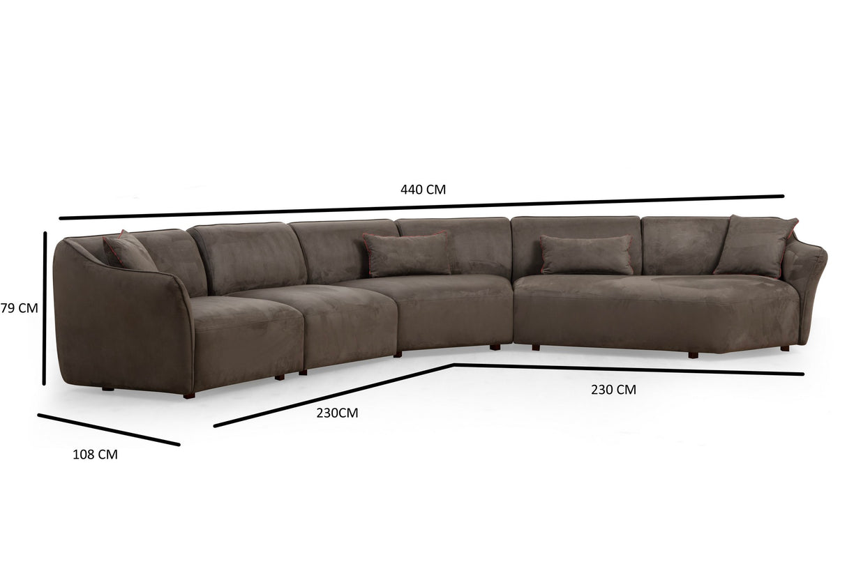 XL Corner Sofa Mentis Brown 