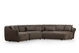4-seater Corner Sofa Mentis Brown 