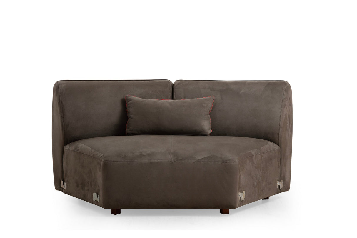 4-seater Corner Sofa Mentis Brown 