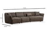 4-seater Sofa Mentis Brown - Subtle Corner 
