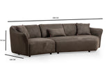 3-seater Corner Sofa Mentis Brown - Subtle Corner 