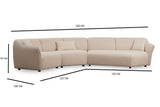 4-seater Corner Sofa Mentis Cream 