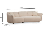 3-seater Corner Sofa Mentis Cream - Subtle Corner 