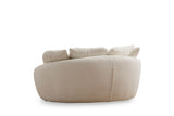 Banken - Loveseat 2 - zits bank crème boucle - organisch 155 cm - Midye - Dimehouse