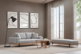 Banken - 3 - zits Bank Eti Grijs - Naturel Houten Frame - Dimehouse