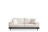 Banken - 3 - zits Bank Eti Wit - Zwart Houten Frame - Dimehouse