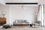 3-seater Sofa Eti Gray - Black Wooden Frame 
