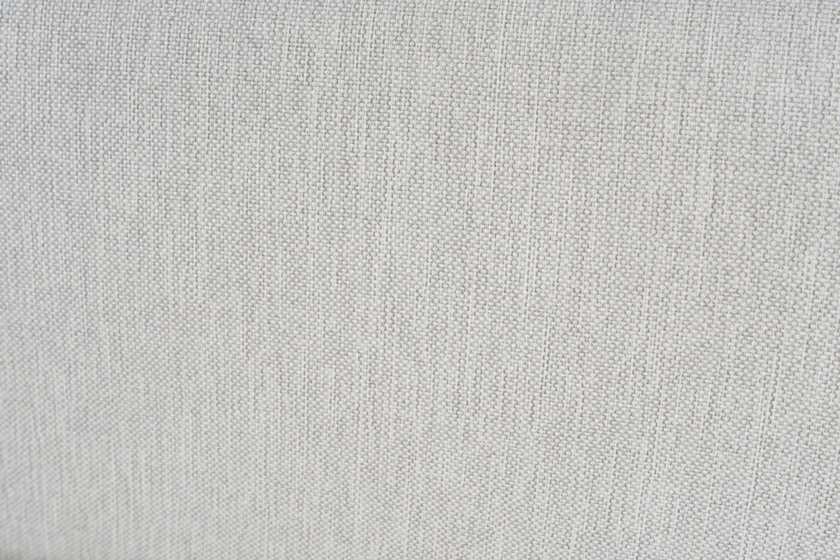 Modular corner sofa with loose ottoman, gray linen fabric Fora 