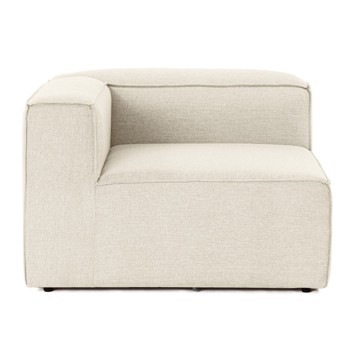 Sofas - Corner element left modular sofa Fora ecru - Dimehouse