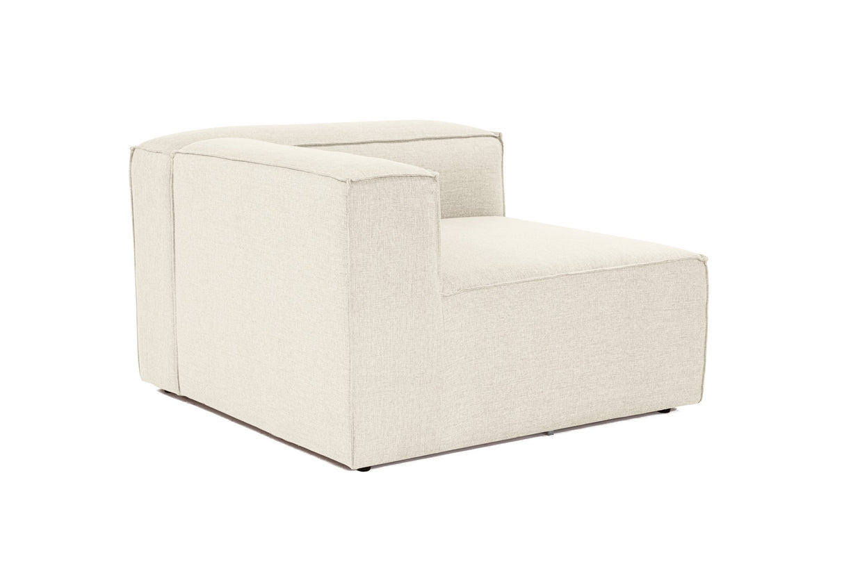 Sofas - Corner element left modular sofa Fora ecru - Dimehouse
