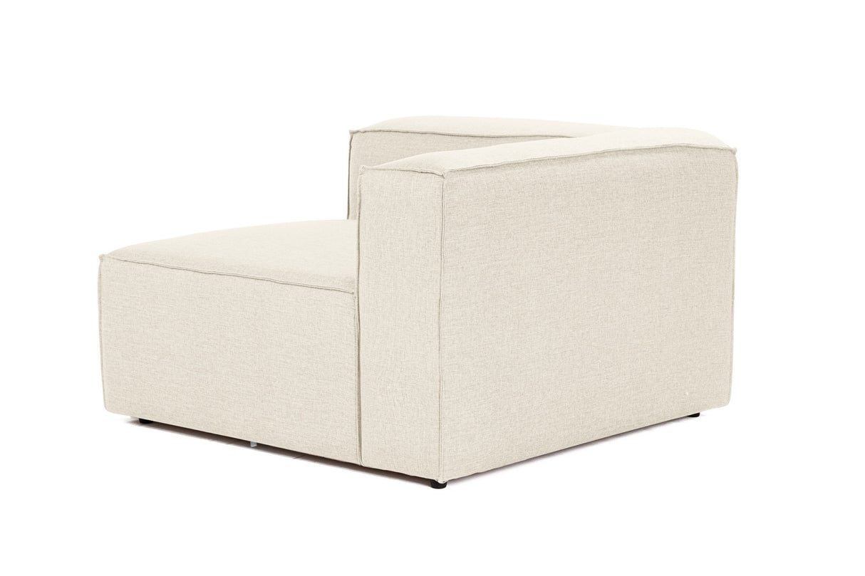Sofas - Corner element left modular sofa Fora ecru - Dimehouse