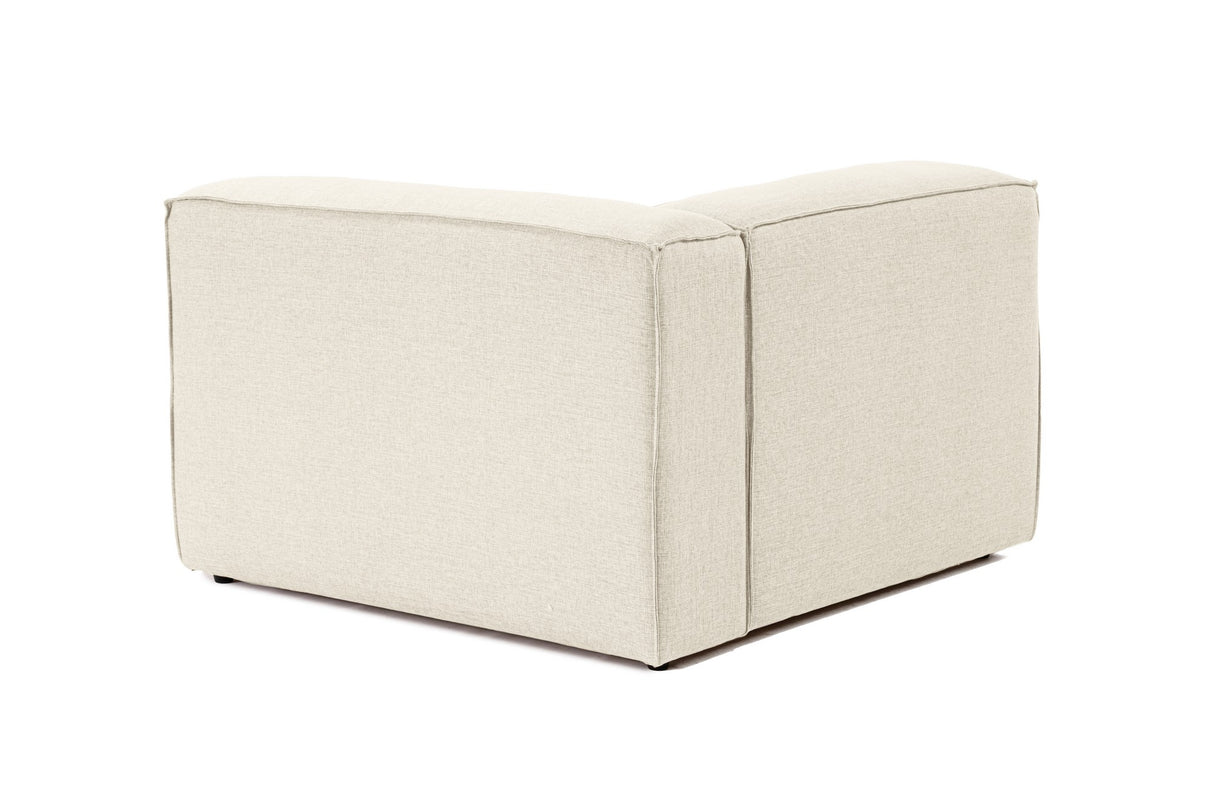 Sofas - Corner element left modular sofa Fora ecru - Dimehouse