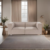 Modular XXL 2-seater sofa Sora 220 cm wide in Beige linen 