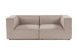 Modular XXL 2-seater sofa Sora 220 cm wide in Beige linen 