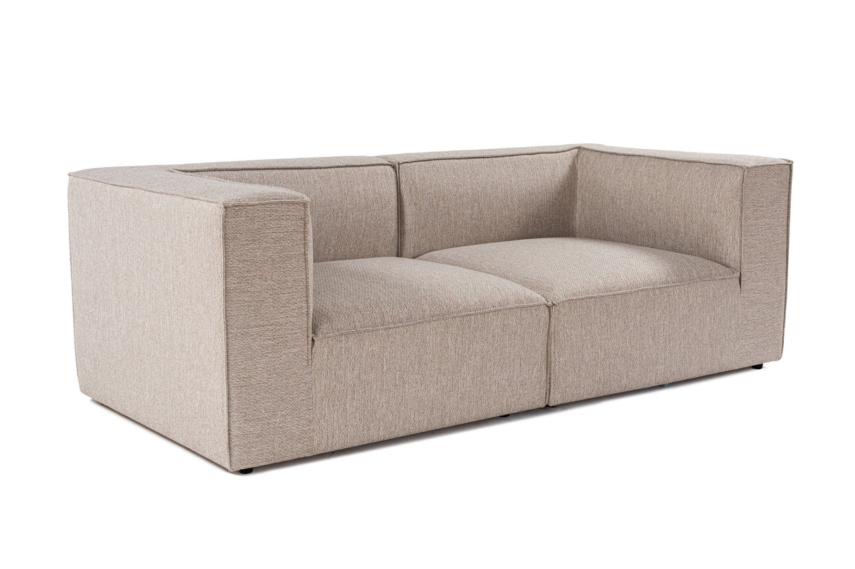 Modular XXL 2-seater sofa Sora 220 cm wide in Beige linen 