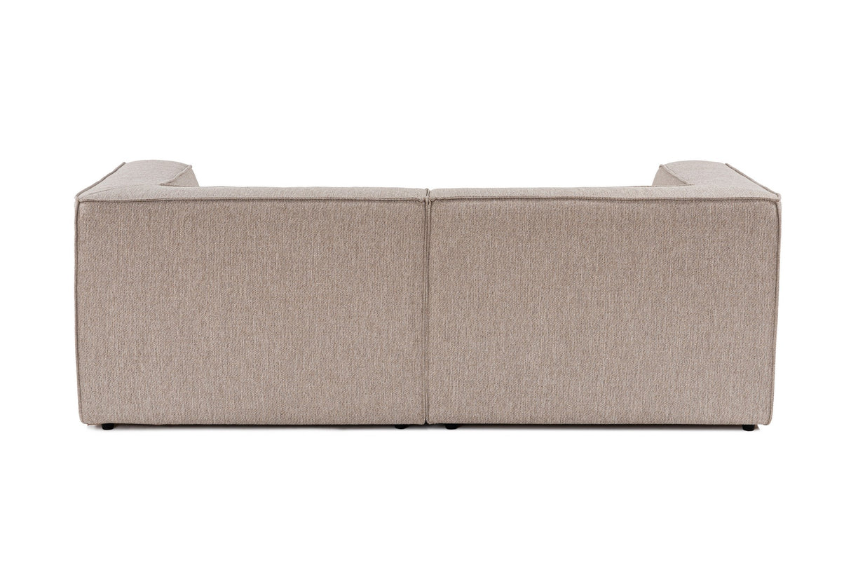 Modular XXL 2-seater sofa Sora 220 cm wide in Beige linen 