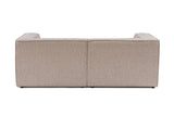Modular XXL 2-seater sofa Sora 220 cm wide in Beige linen 
