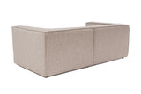 Modular XXL 2-seater sofa Sora 220 cm wide in Beige linen 