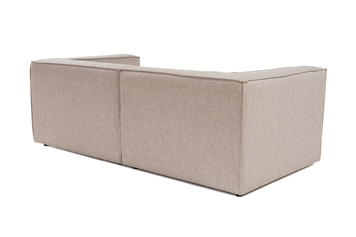 Modular XXL 2-seater sofa Sora 220 cm wide in Beige linen 