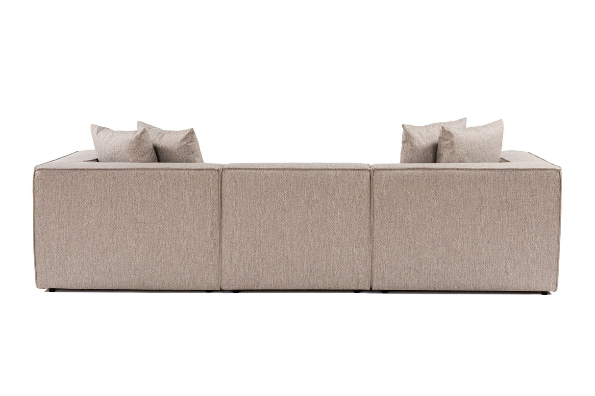 Banken - Modulaire XXL 3 - zits bank Sora 325 cm breed in Beige linnen - Dimehouse