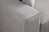 Grey fabric sofa bed - with storage space - right facing - 260 x 170 cm - Pirlo