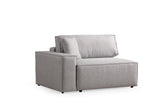 Grey fabric sofa bed - with storage space - right facing - 260 x 170 cm - Pirlo