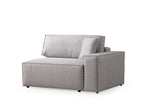 Grey fabric sofa bed - with storage space - left facing - 260 x 170 cm - Pirlo