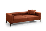 Sofas - 3-seater sofa bed Horizon Tile Red - Dimehouse