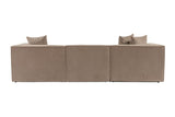 Modular XXL 3-seater sofa Sora 325 cm wide in Cappuccino linen 