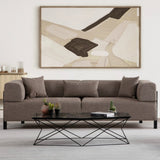 Sofas - 3-seater sofa Gio Brown - Dimehouse