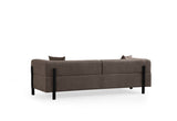 Sofas - 3-seater sofa Gio Brown - Dimehouse