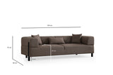 Sofas - 3-seater sofa Gio Brown - Dimehouse