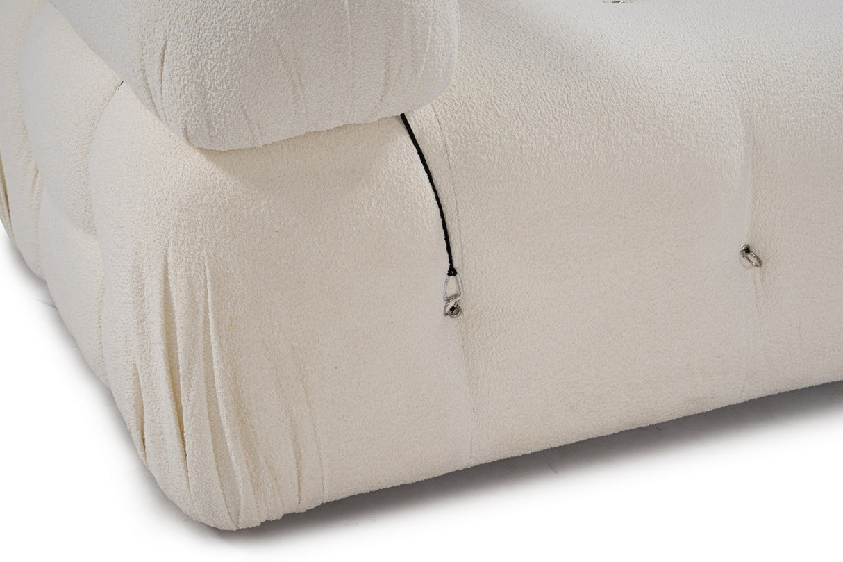 Banken - Modulaire bank 3 - zits Bubble bouclé wit - Dimehouse