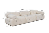 Banken - Modulaire bank 3 - zits Bubble bouclé wit - Dimehouse