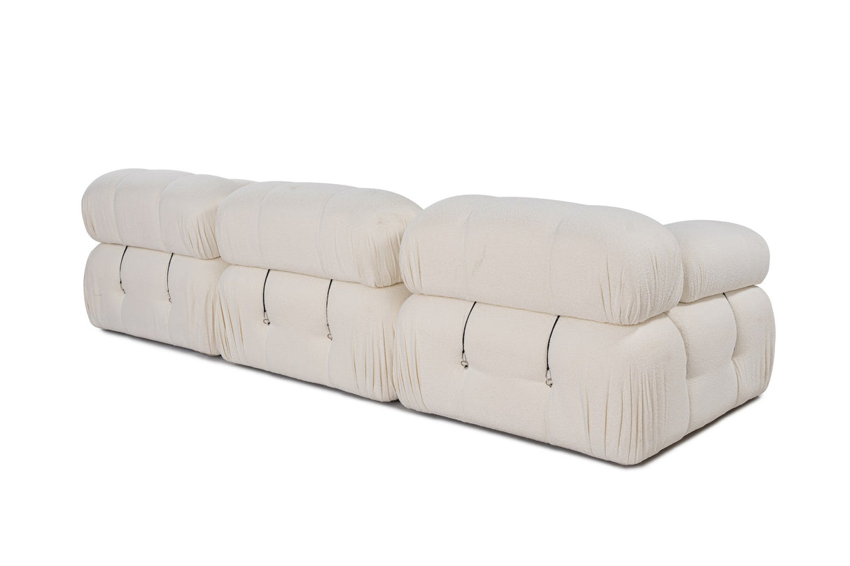 Banken - Modulaire bank 3 - zits Bubble bouclé wit - Dimehouse
